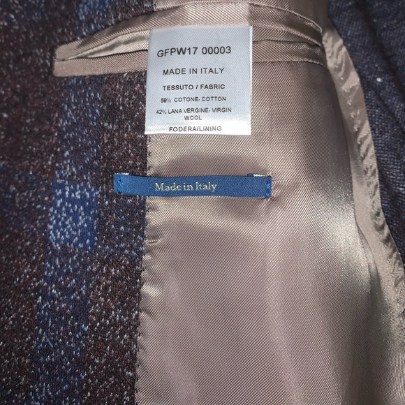 Paul Taylor sports Coat EUR 52R US 42R blue/Brown - Picture 5 of 8